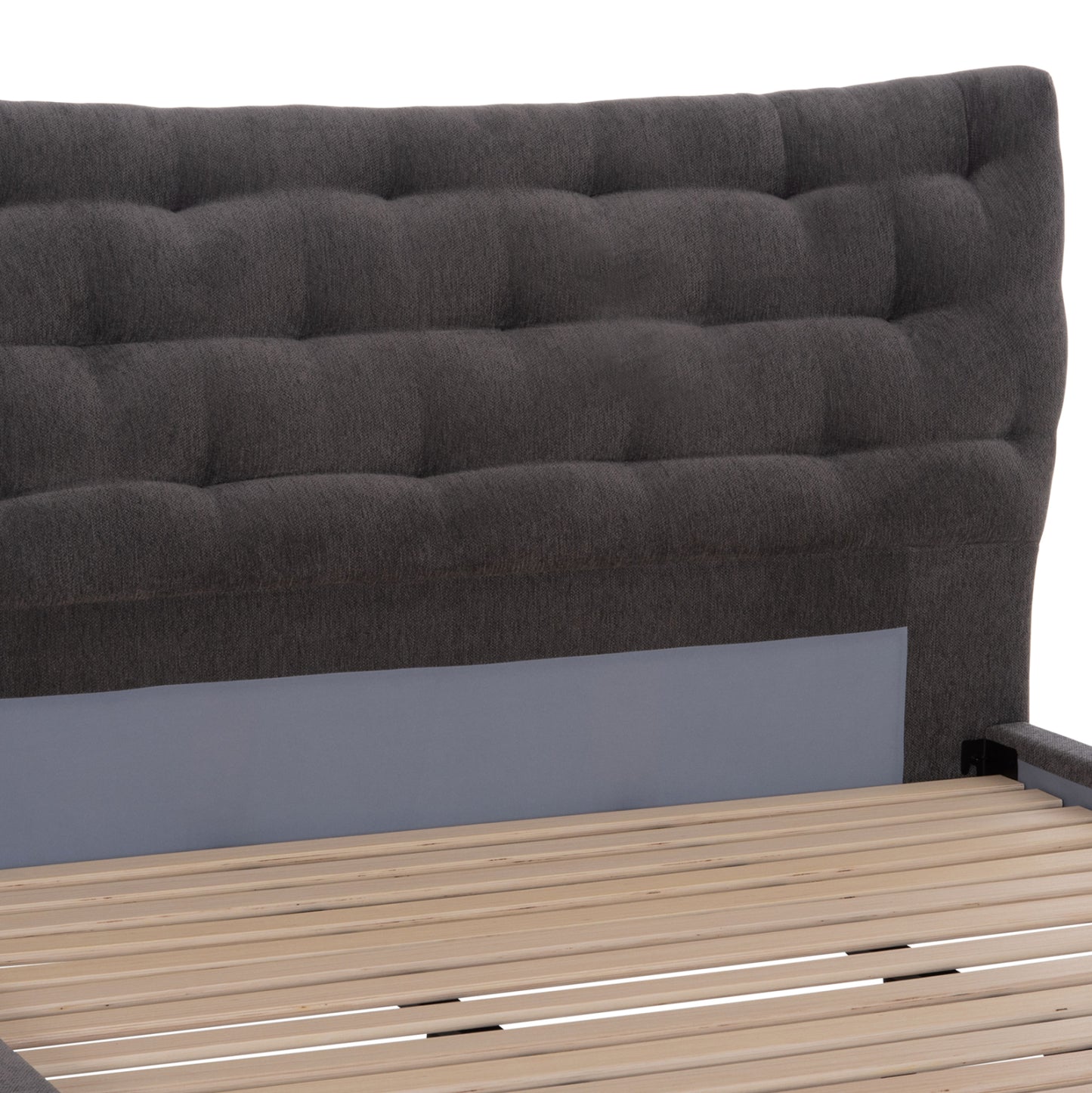 Double Bed Jill Hm737.01 Fabric In Grey--for Mattress 160x200cm