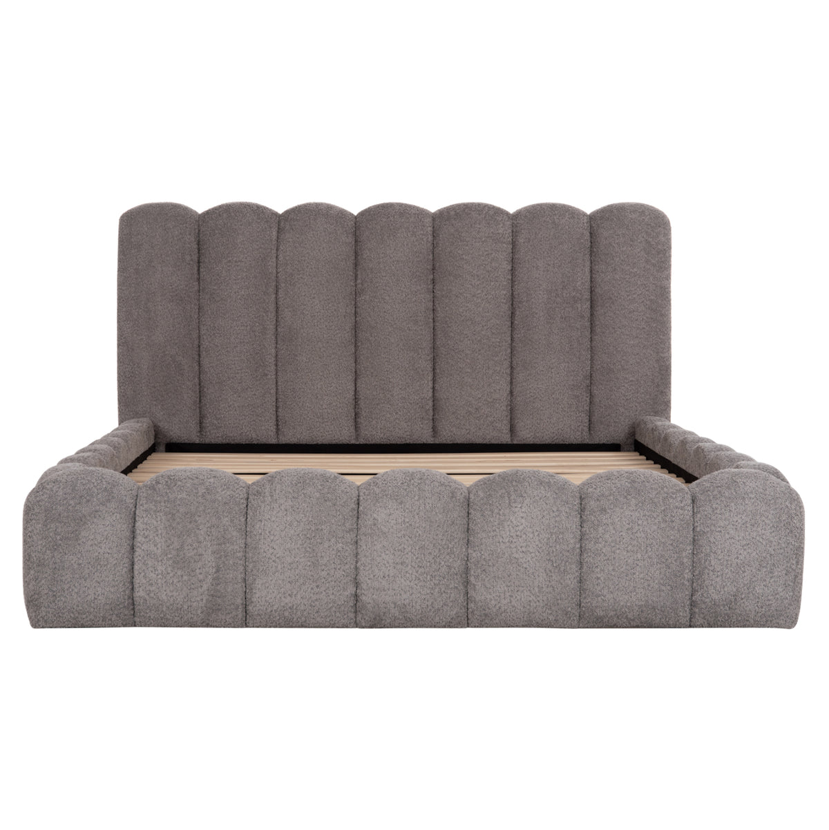 Double Bed Marius Hm759.01 Grey Chenille Fabric--for Mattress 160x200cm.