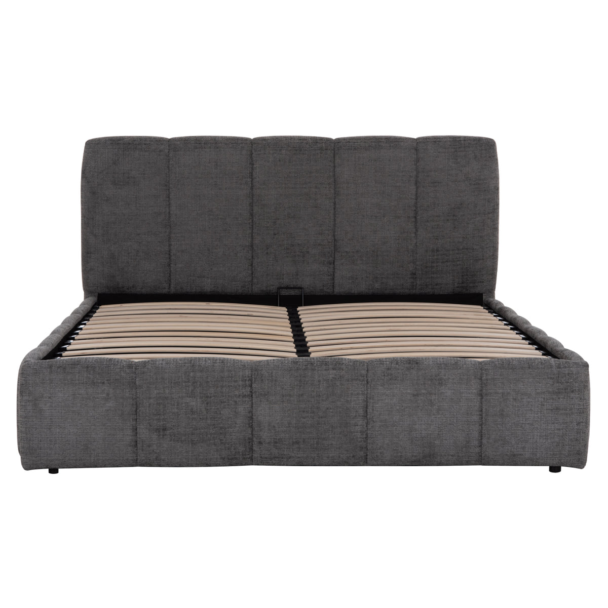 Double Bed With Storage Space Enya Hm763.01 Grey Fabric--for Mattress 160x200cm