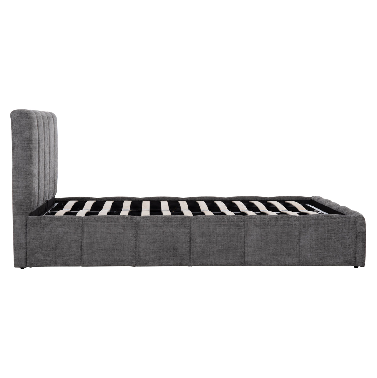 Double Bed With Storage Space Enya Hm763.01 Grey Fabric--for Mattress 160x200cm