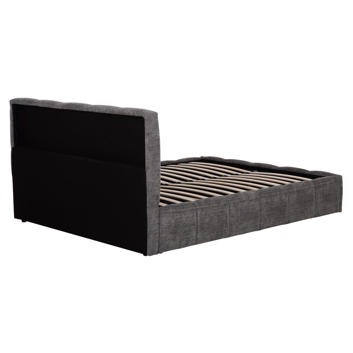 Double Bed With Storage Space Enya Hm763.01 Grey Fabric--for Mattress 160x200cm
