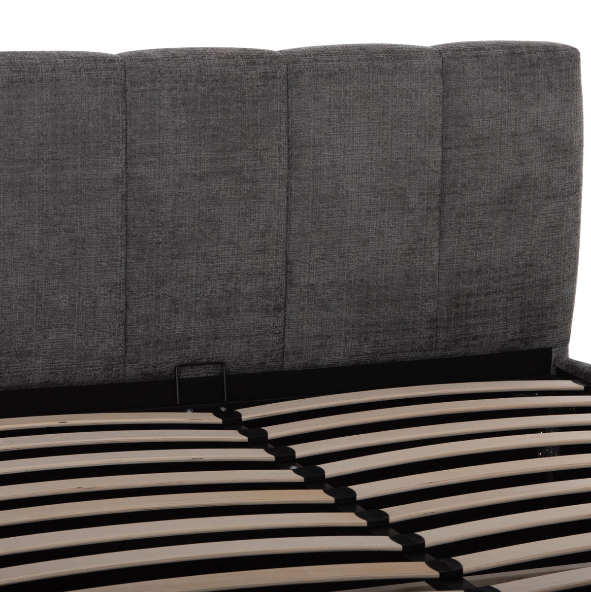 Double Bed With Storage Space Enya Hm763.01 Grey Fabric--for Mattress 160x200cm