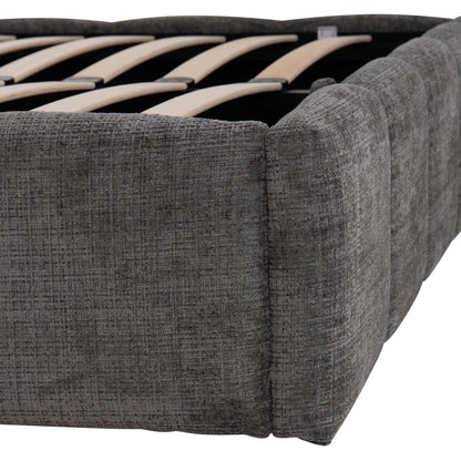 Double Bed With Storage Space Enya Hm763.01 Grey Fabric--for Mattress 160x200cm