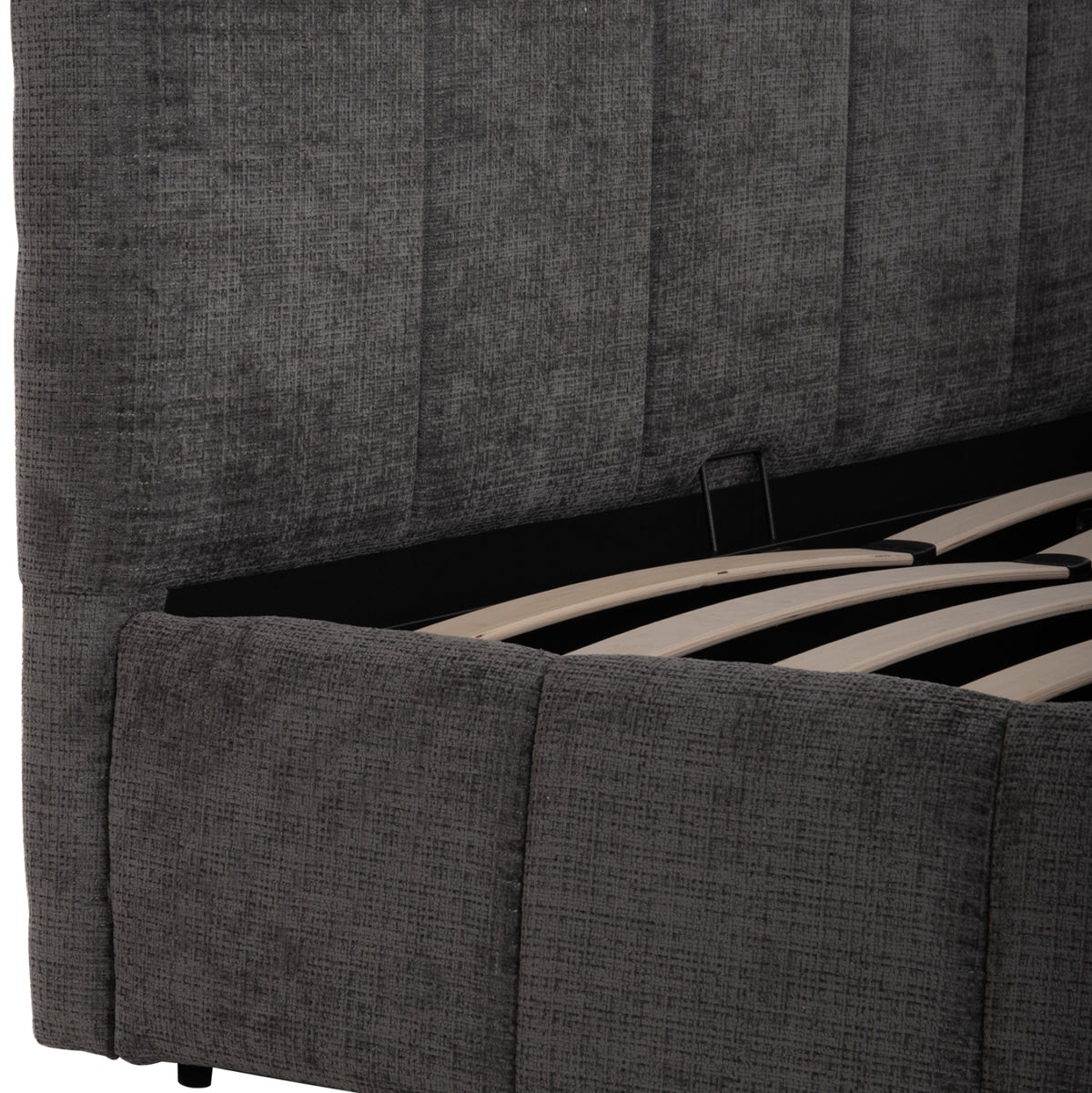 Double Bed With Storage Space Enya Hm763.01 Grey Fabric--for Mattress 160x200cm