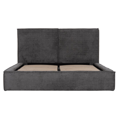 Double Bed With Storage Space Sonder Hm764.01 Grey Fabric--for Mattress 160x200cm