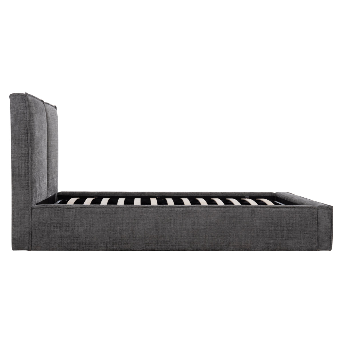 Double Bed With Storage Space Sonder Hm764.01 Grey Fabric--for Mattress 160x200cm