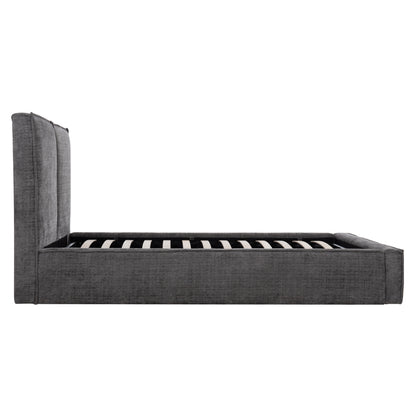 Double Bed With Storage Space Sonder Hm764.01 Grey Fabric--for Mattress 160x200cm