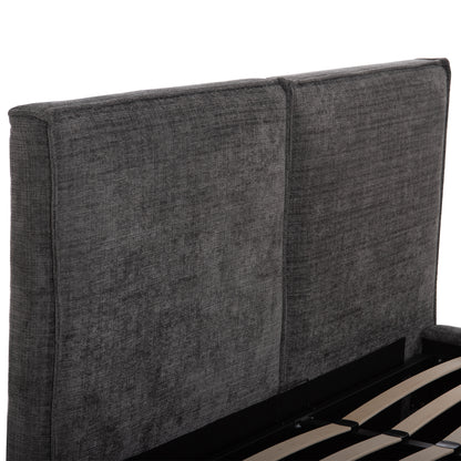 Double Bed With Storage Space Sonder Hm764.01 Grey Fabric--for Mattress 160x200cm