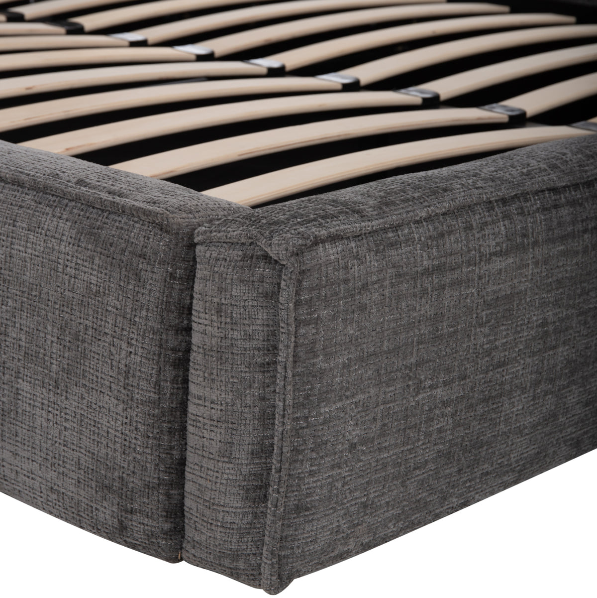 Double Bed With Storage Space Sonder Hm764.01 Grey Fabric--for Mattress 160x200cm