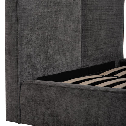 Double Bed With Storage Space Sonder Hm764.01 Grey Fabric--for Mattress 160x200cm
