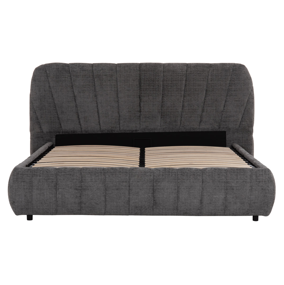 Double Bed With Storage Space Weylon Hm765.01 Grey Fabric--for Mattress 160x200cm