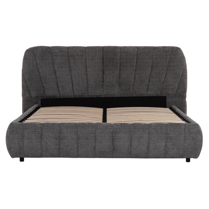 Double Bed With Storage Space Weylon Hm765.01 Grey Fabric--for Mattress 160x200cm
