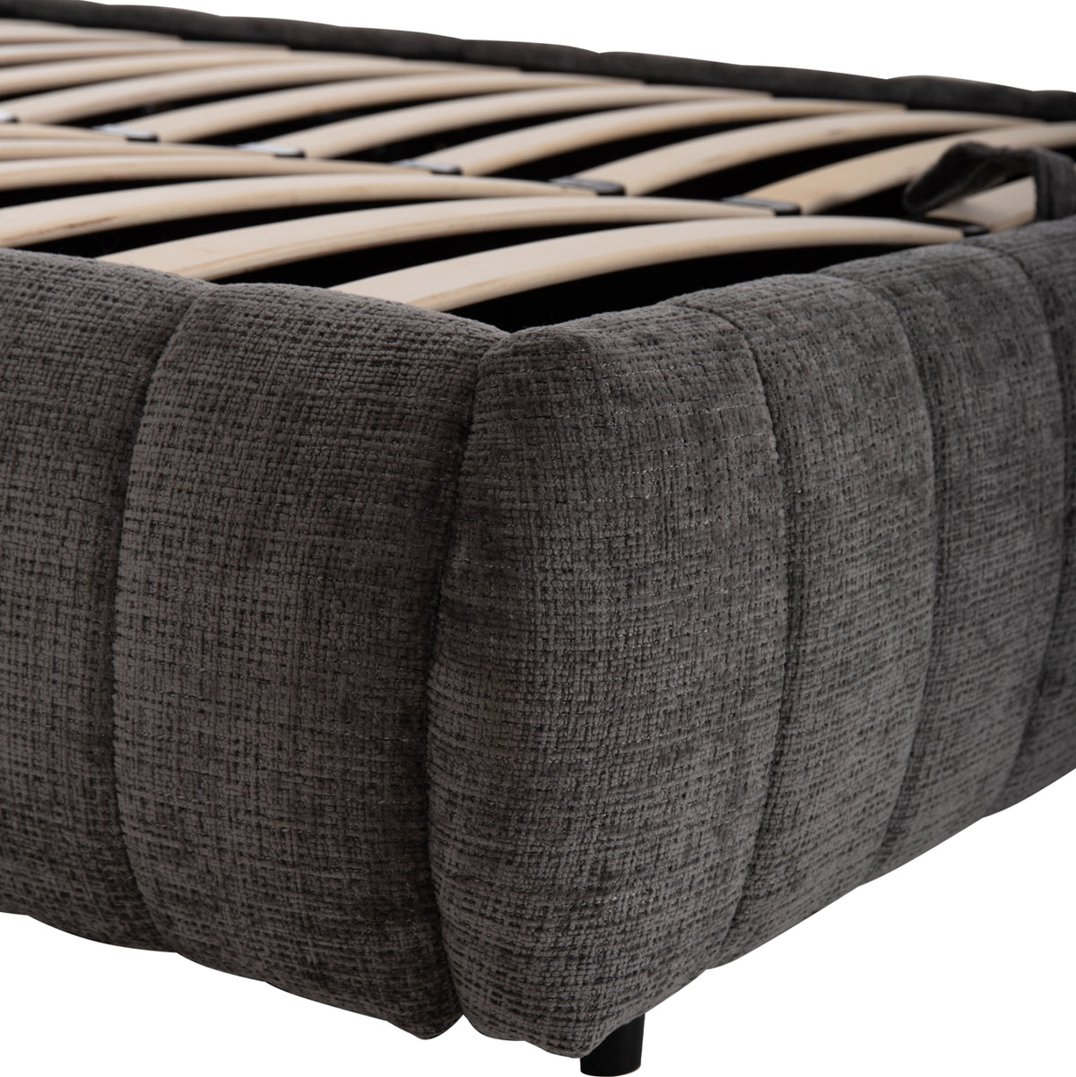 Double Bed With Storage Space Weylon Hm765.01 Grey Fabric--for Mattress 160x200cm