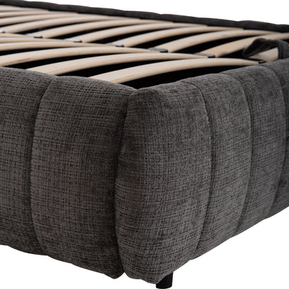 Double Bed With Storage Space Weylon Hm765.01 Grey Fabric--for Mattress 160x200cm