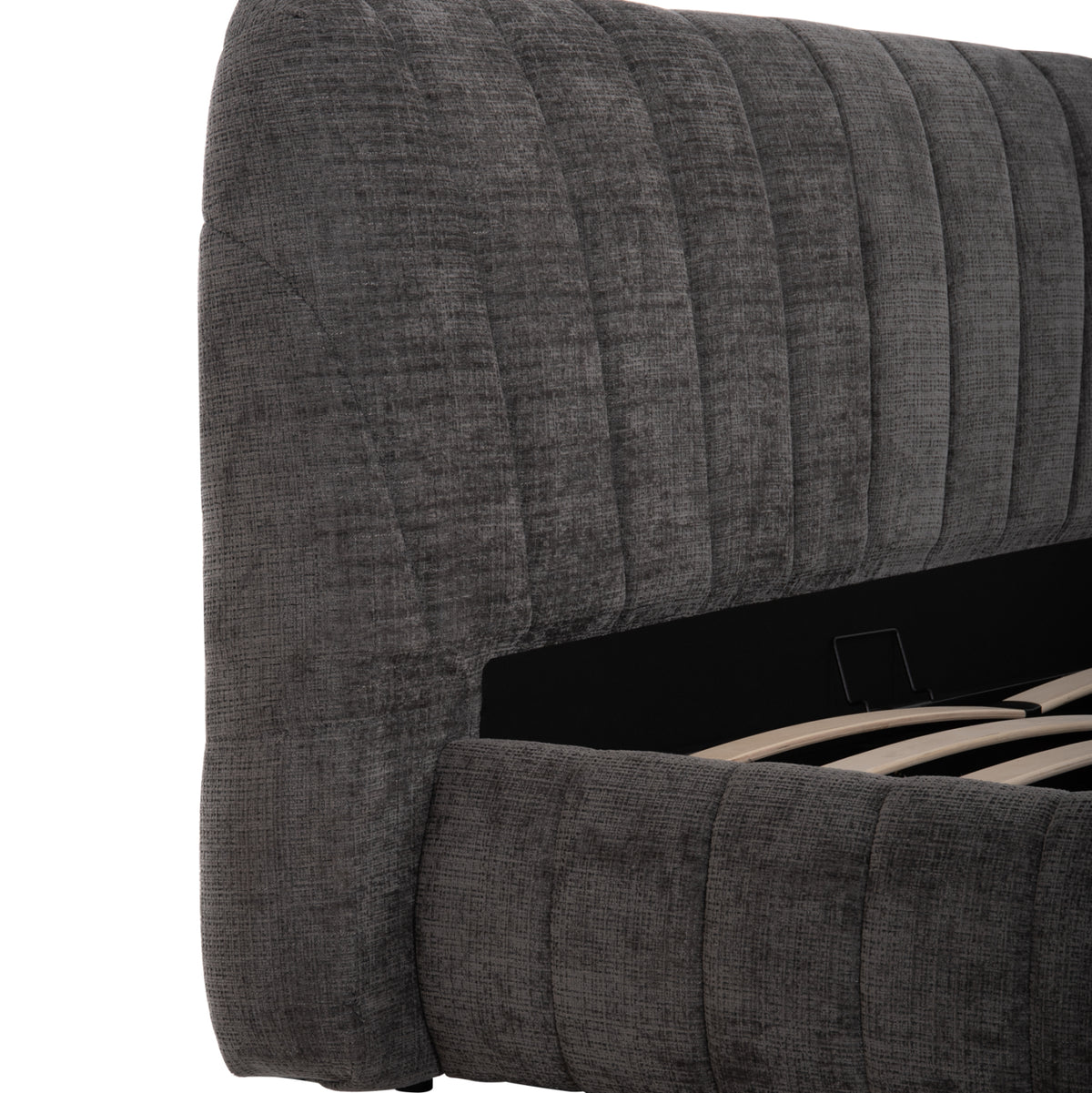 Double Bed With Storage Space Weylon Hm765.01 Grey Fabric--for Mattress 160x200cm