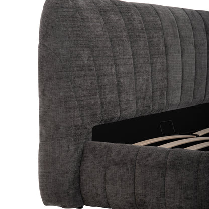 Double Bed With Storage Space Weylon Hm765.01 Grey Fabric--for Mattress 160x200cm