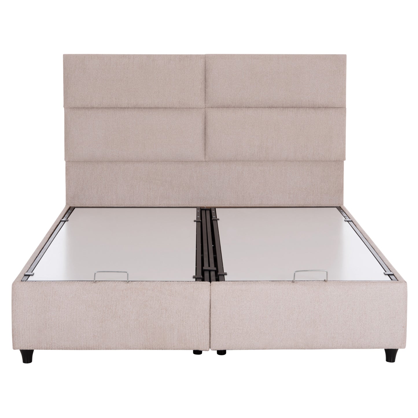 Double Bed With Storage Space Milo Hm622.32 Beige Fabric--for Mattress 160x200cm
