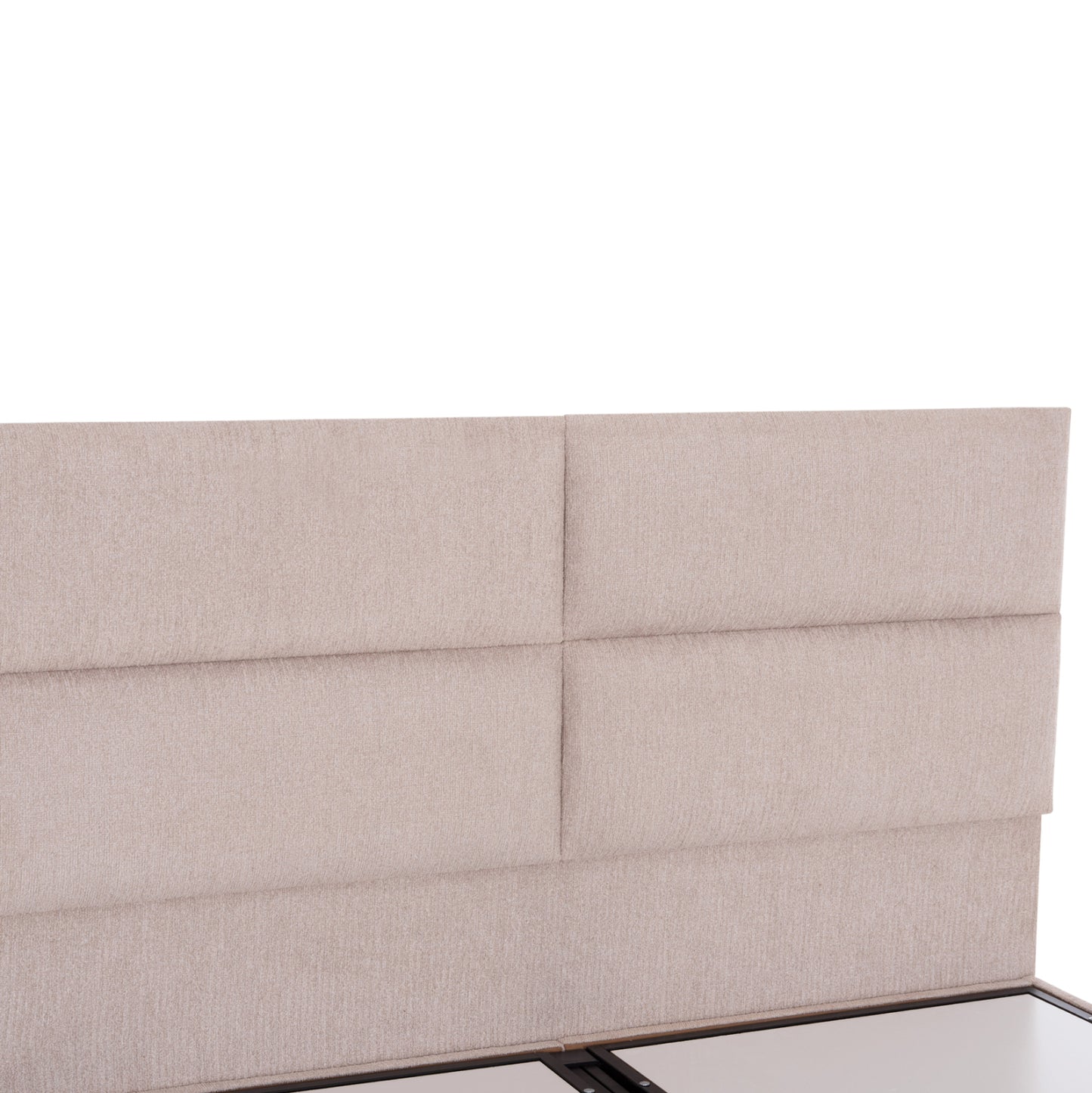 Double Bed With Storage Space Milo Hm622.32 Beige Fabric--for Mattress 160x200cm