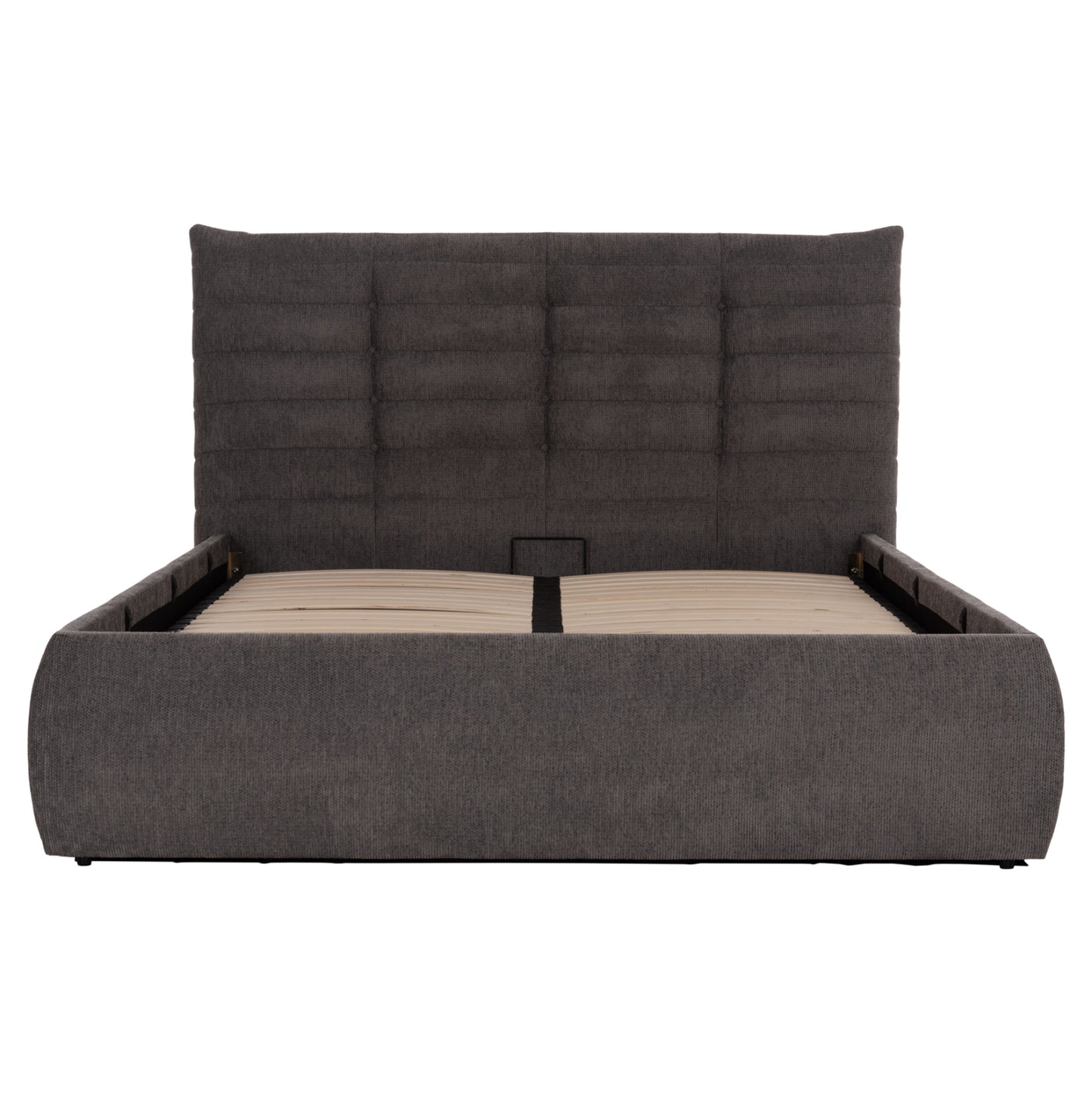 Double Bed With Mattress Sandra Hm10770 Grey Fabric--storage Space--for Mattress 160x200cm