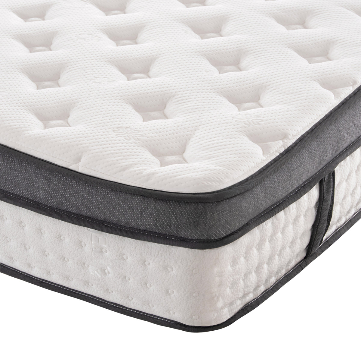 Double Bed With Mattress Harry Hm10808.01 Melamine In Natural Wood Color & Black--for 160x200cm