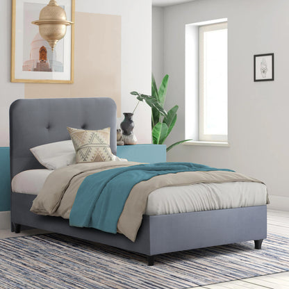 Bed Dolores Hm649.10 Grey Velvet 90x200cm