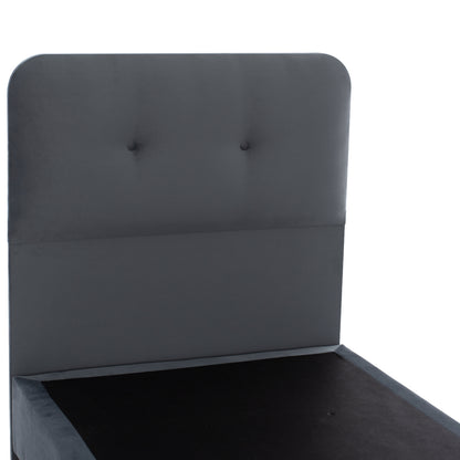 Bed Dolores Hm649.10 Grey Velvet 90x200cm
