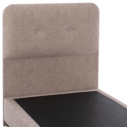 Bed Dolores Hm649.22 Beige T.nubuck Fabric 90x200