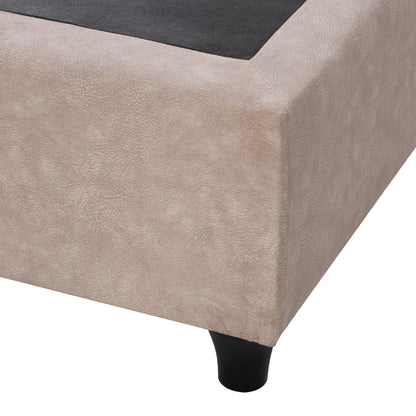 Bed Dolores Hm649.22 Beige T.nubuck Fabric 90x200