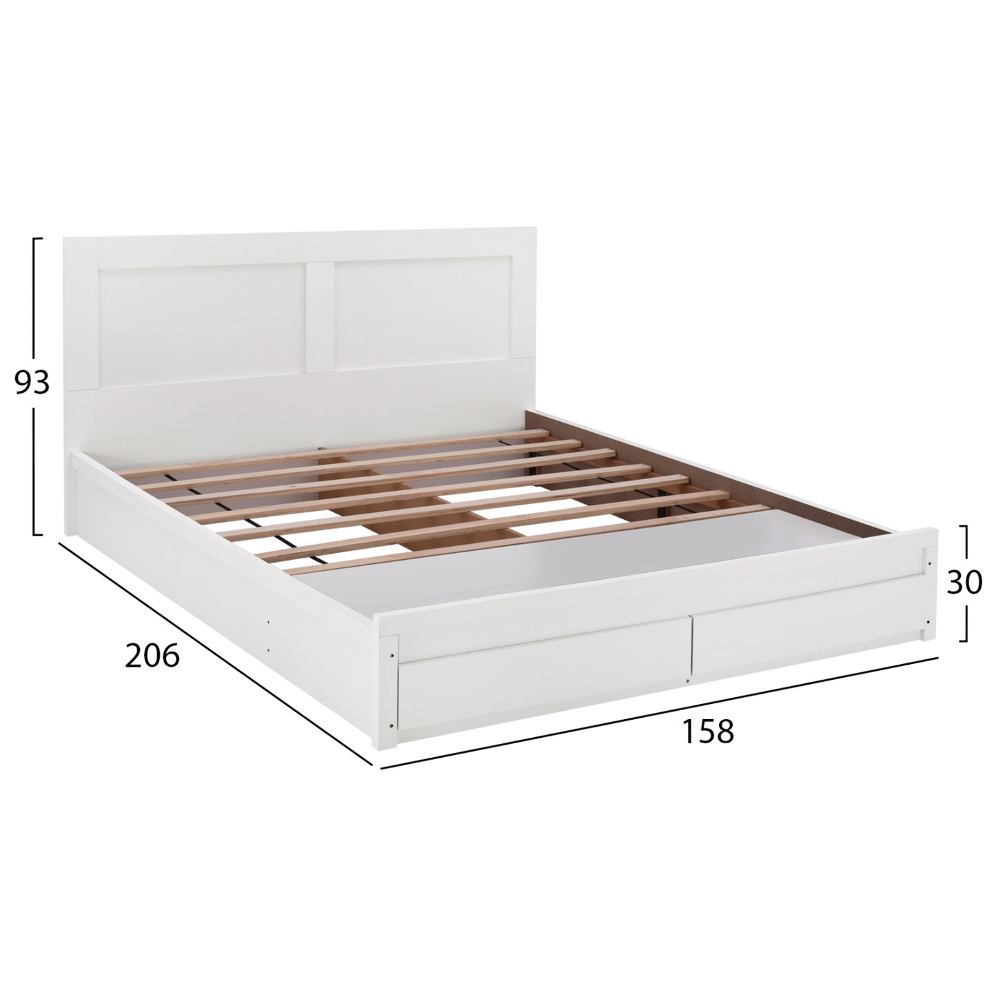 Bed Capri Hm312.05 With 2 Drawers For Mattress 150x200cm.