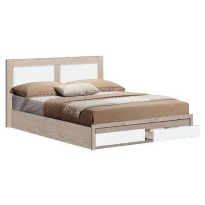 Bed Capri Hm312.06 With 2 Drawers Sonama-white For Mattress 150x200 Cm.