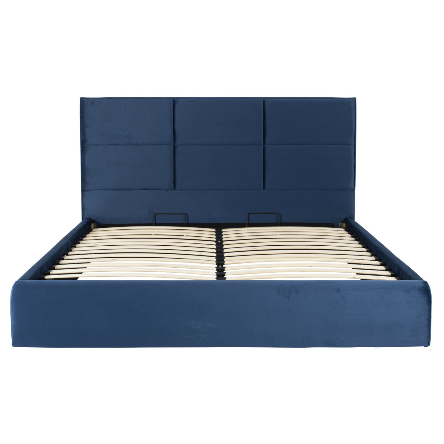 Bed Briley Hm583.08 Blue Velvet With Storage Space 160x200cm.