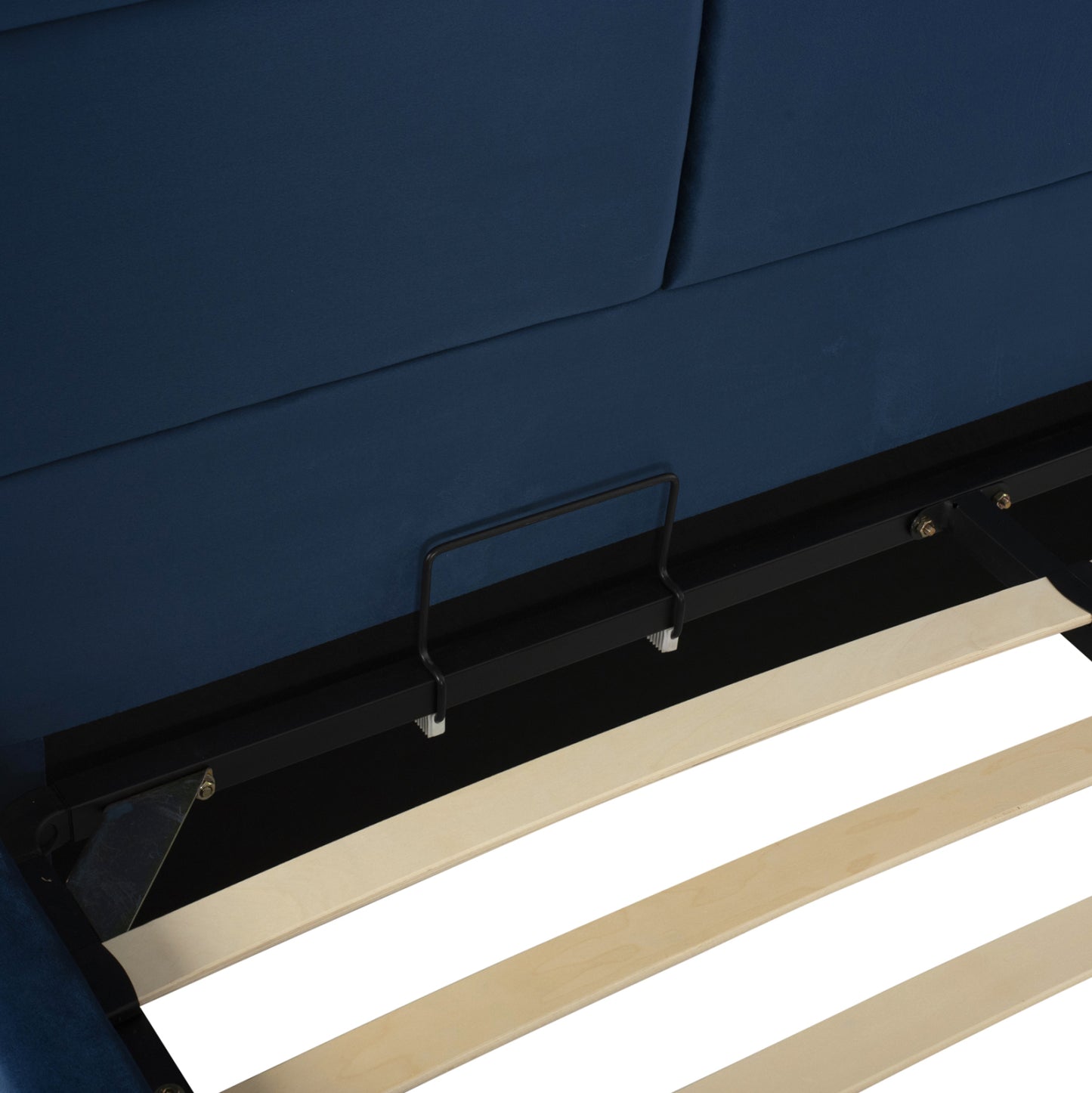 Bed Briley Hm583.08 Blue Velvet With Storage Space 160x200cm.