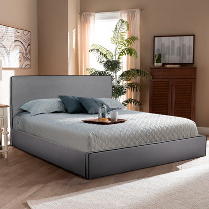 Bed Allie Hm584.01 160x200 Cm With Storage Space And Grey Fabric