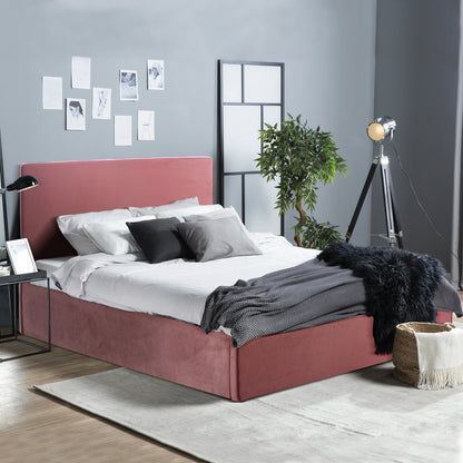 Bed Allie Hm584.12 160x200 With Storage Space- Dusty Pink  Velvet