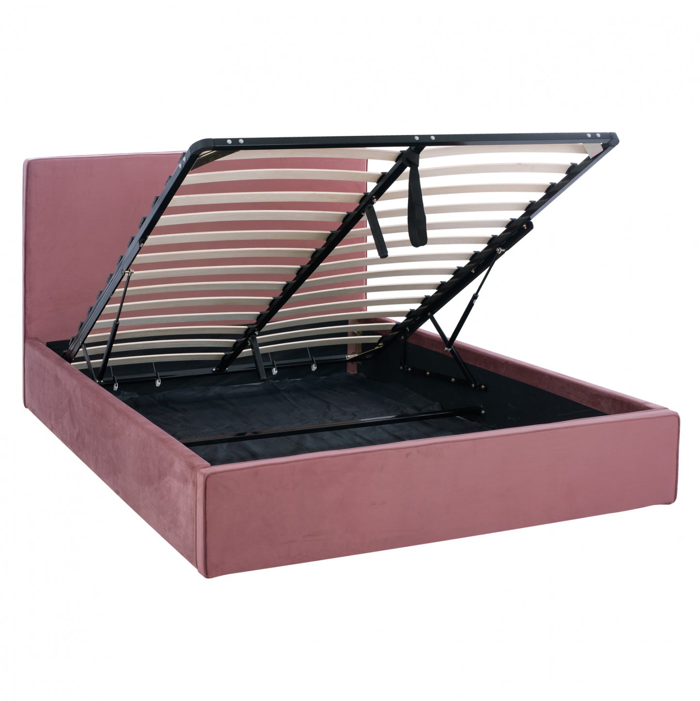 Bed Allie Hm584.12 160x200 With Storage Space- Dusty Pink  Velvet
