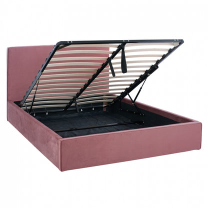 Bed Allie Hm584.12 160x200 With Storage Space- Dusty Pink  Velvet