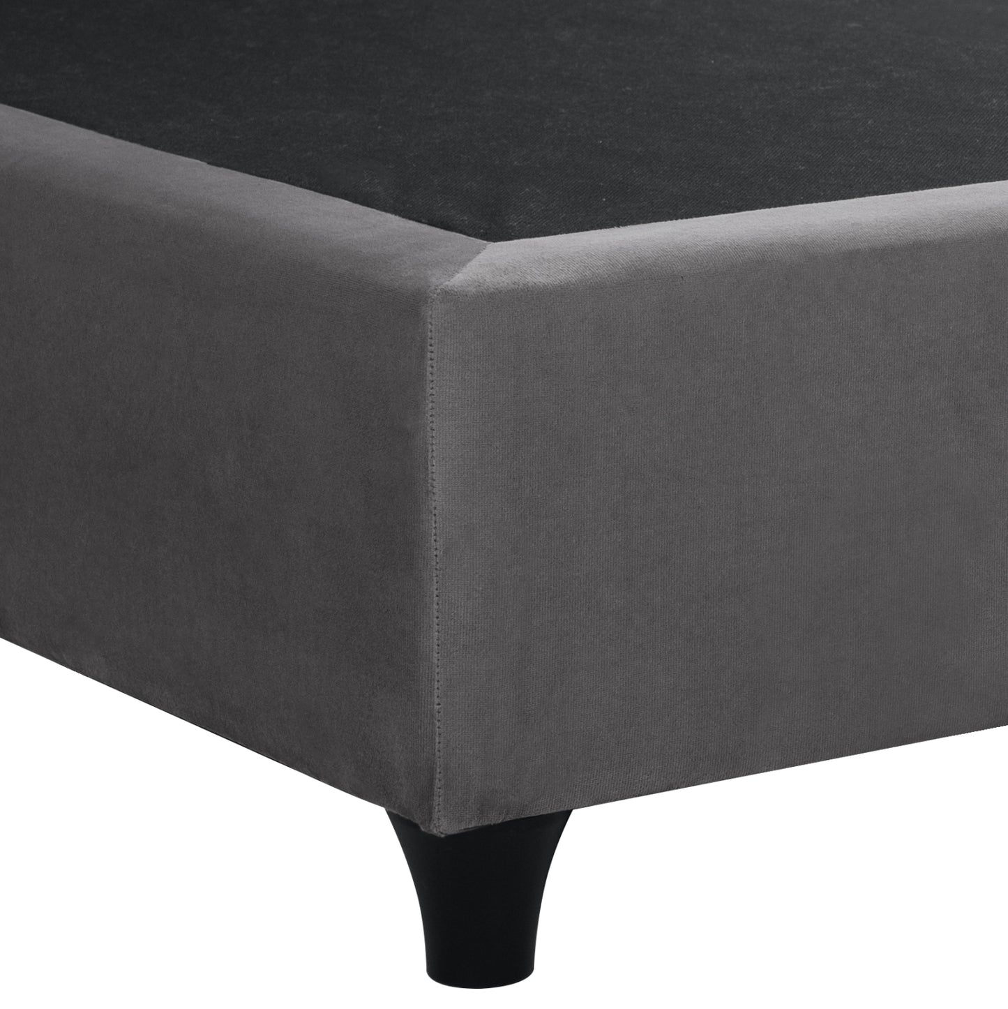 Bed Hm648.10 Dolores, Grey Velvet, 120x200cm