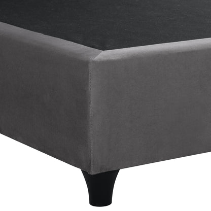 Bed Hm648.10 Dolores, Grey Velvet, 120x200cm