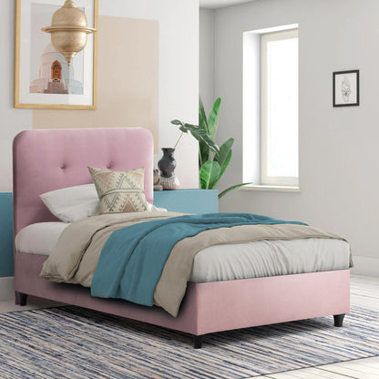 Bed Dolores Hm649.12 Dusty Pink Velvet 90x200 Cm