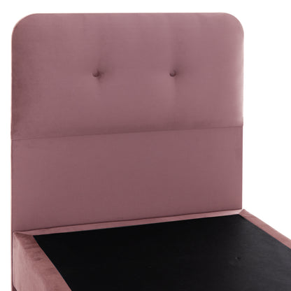 Bed Dolores Hm649.12 Dusty Pink Velvet 90x200 Cm