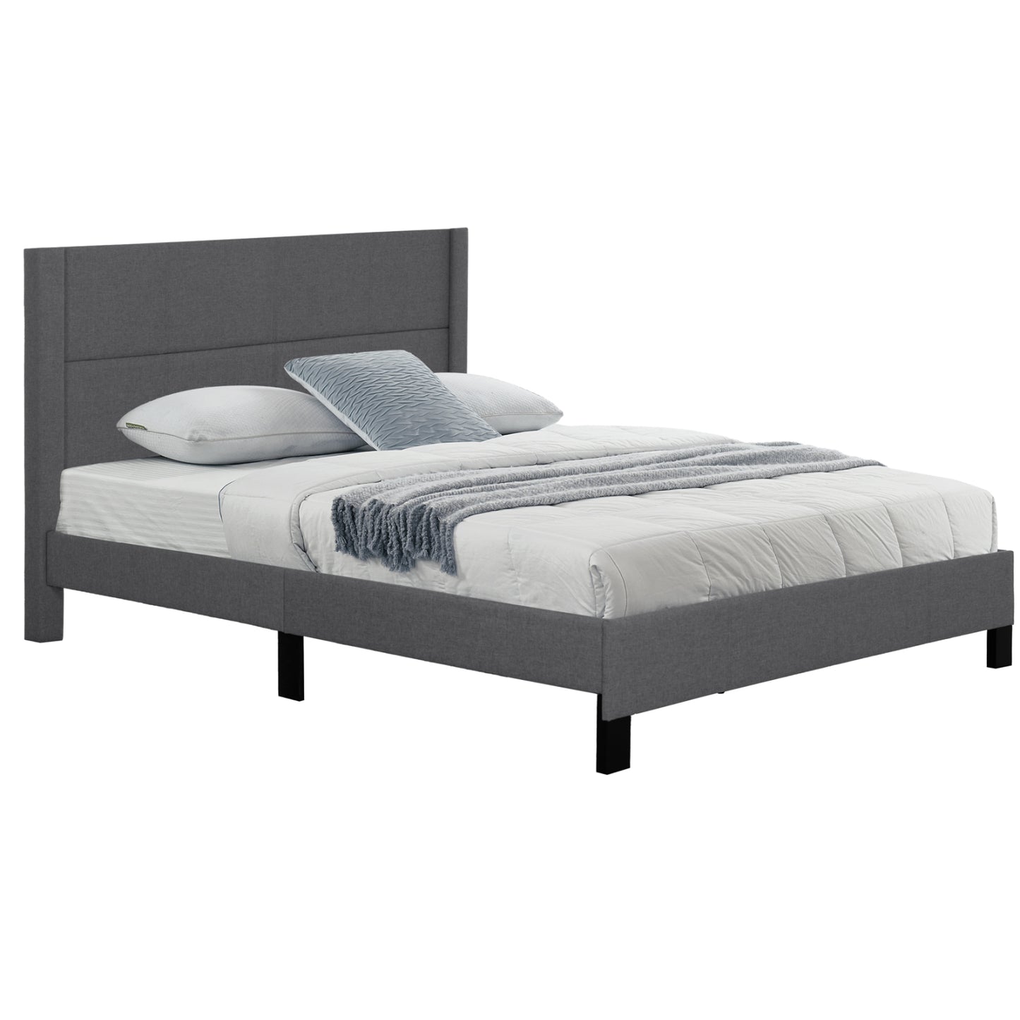 Bed Trillop Hm666.12 Grey Fabric- 160x200cm. Mattress