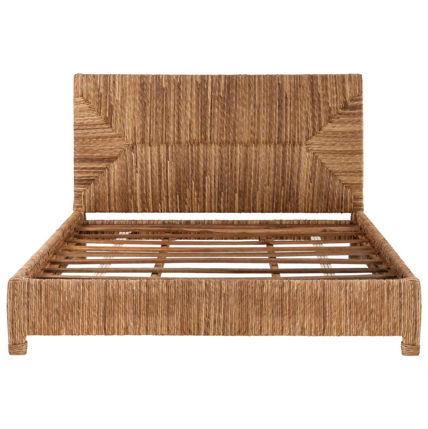 Bed Thaw Hm672 Teak Wood Frame-banana Leaf Rush 180x200cm.