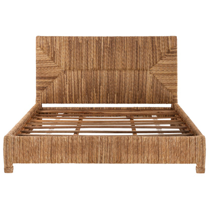 Bed Thaw Hm672 Teak Wood Frame-banana Leaf Rush 180x200cm.