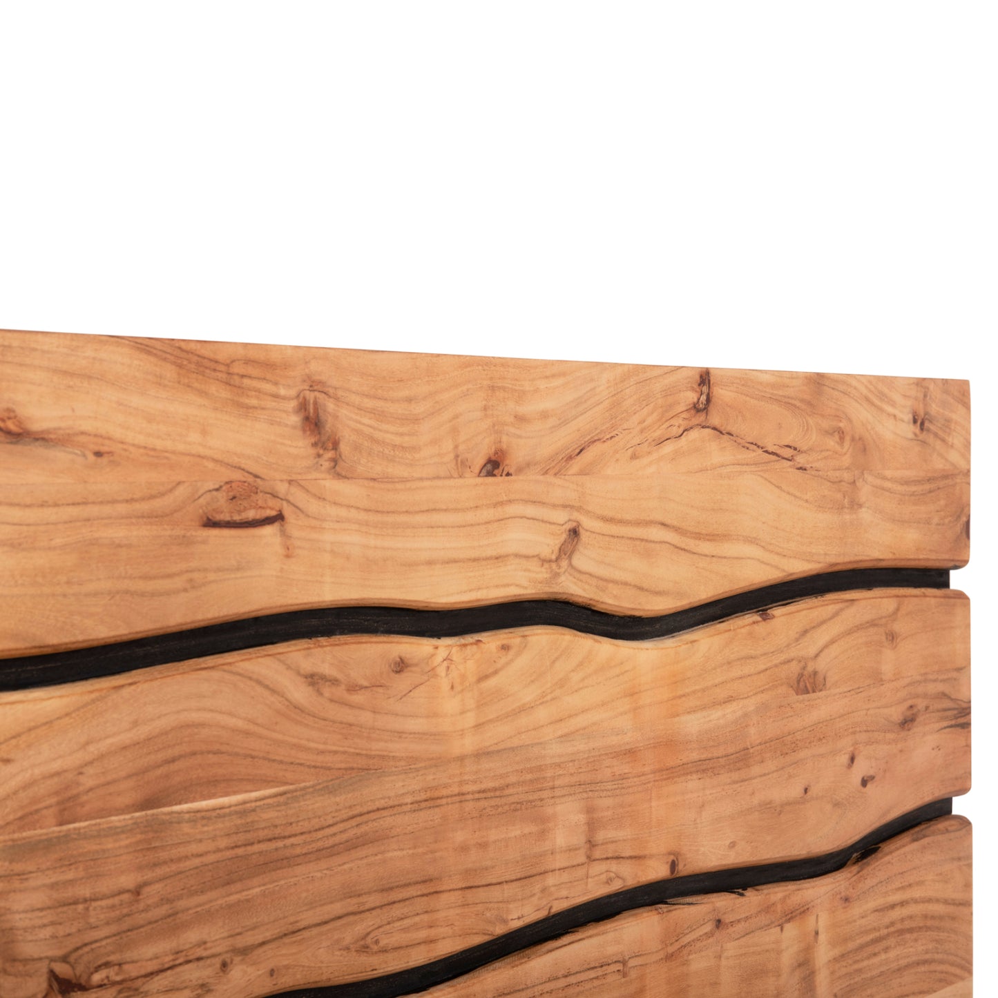 Bed Alicia Hm8359.21 Metal-solid Acacia Wood-light Natural-mattress 160x200cm.