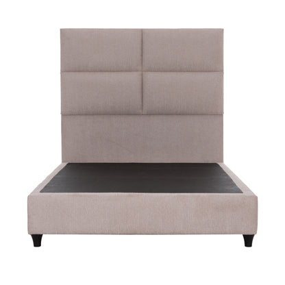 Bed Semi-double With Beige Fabric Milo Hm646.32 For Mattress 120x200cm.