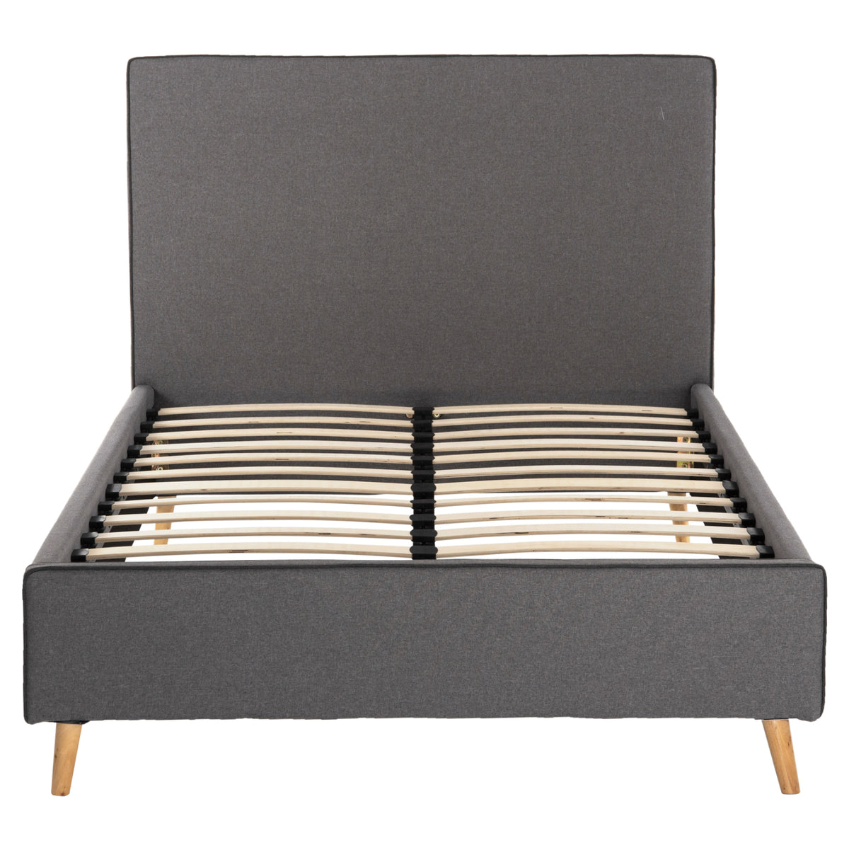 Semi-double Bed With Mattress Maylin Hm10758.03 Grey Fabric--mattress 120x200cm