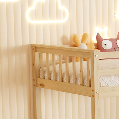 Bunk Bed For Children Lantai Hm682.01 Pine Wood In Natural-mattresses 190x90cm