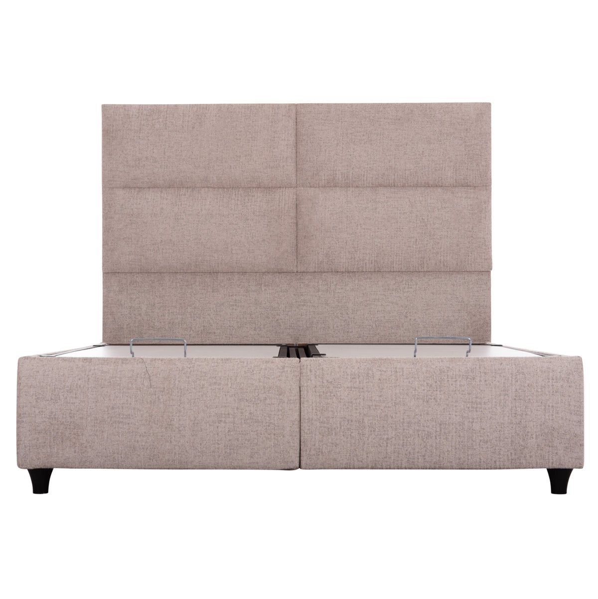 Bed With Storage Space Milo Hm738.22 Beige Teddy Fabric For Mattress 140x200cm