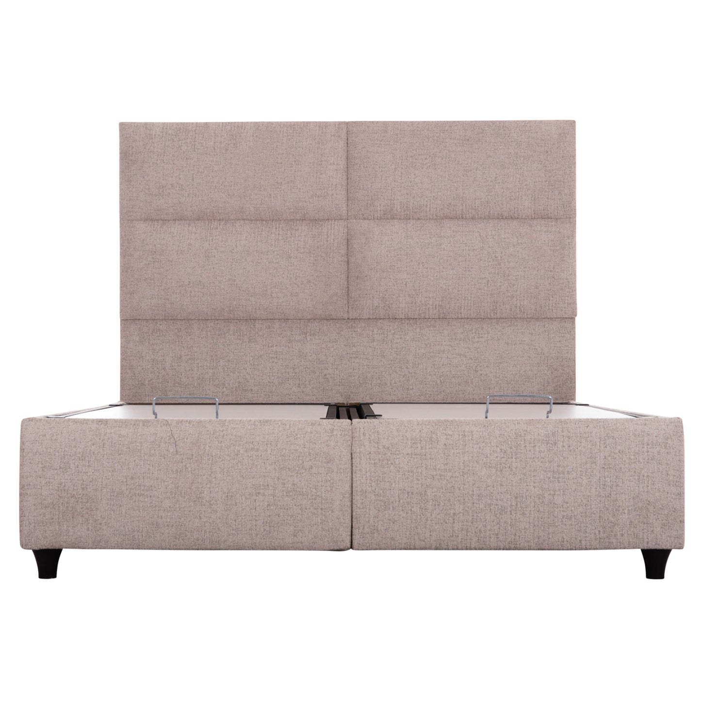 Bed With Storage Space Milo Hm738.22 Beige Teddy Fabric For Mattress 140x200cm