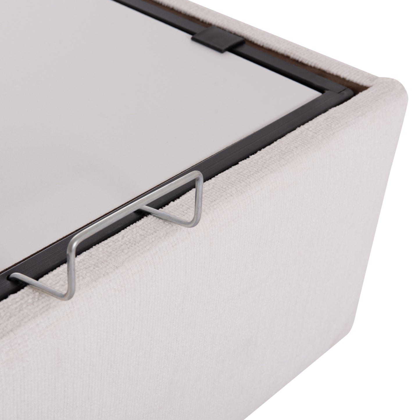 Bed With Storage Space Dreamlet Hm716.03 White Teddy Fabric -for Mattress 160x200cm.